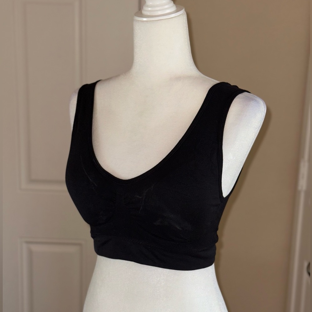 Black Padded Sports Bra Size 2XL